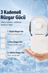 Torima F-05 Mini Fan Tutmalı Şarjlı 3 Kademeli Vantilatör Klima Soğutucu Fan Beyaz