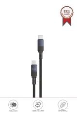 Şarj Kablosu Type-C to Type-C Data Kablo U18 Siyah