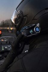 Bluetooth Motosiklet Kask Kulaklığı Intercom 32GB SD Kartlı Helmet Q28 Siyah