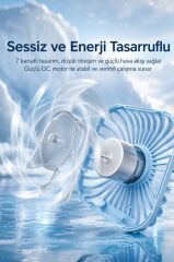 Torima F-05 Mini Fan Tutmalı Şarjlı 3 Kademeli Vantilatör Klima Soğutucu Fan Mavi