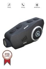 Bluetooth Motosiklet Kask Kulaklığı Intercom 32GB SD Kartlı Helmet Q28 Siyah