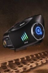 Bluetooth Motosiklet Kask Kulaklığı Intercom 32GB SD Kartlı Helmet Q28 Siyah