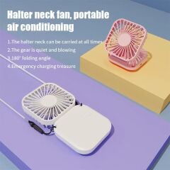 Torima F-05 Mini Fan Tutmalı Şarjlı 3 Kademeli Vantilatör Klima Soğutucu Fan Pembe