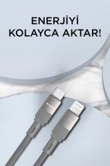 Şarj Kablosu Type-C to Lightning Data Kablo U18 Gri