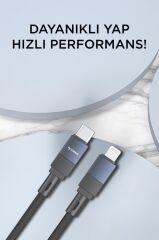 Şarj Kablosu Type-C to Lightning Data Kablo U18 Siyah
