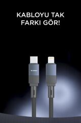 Şarj Kablosu Type-C to Lightning Data Kablo U18 Siyah