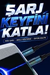 Şarj Kablosu Type-C to Type-C 60W Data Kablo U22 Siyah