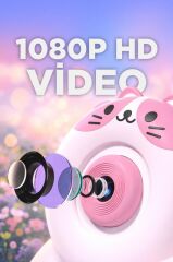Dijital Fotoğraf Makineleri IPS Ekran Çocuk Kamerası Video Makinesi 1080P S8 Mavi