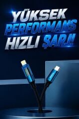Şarj Kablosu Type-C to Lightning 27W Data Kablo U22 Siyah