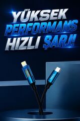 Şarj Kablosu Type-C to Lightning 27W Data Kablo U22 Siyah