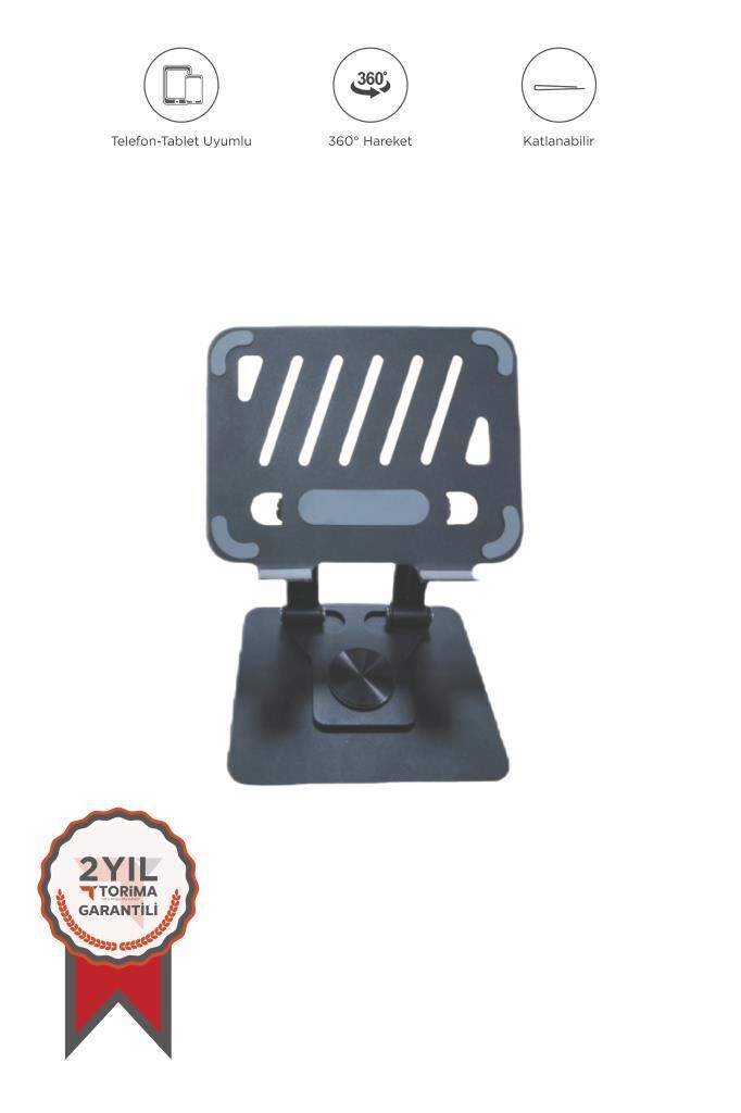 Telefon Tutucu Katlanabilir Masaüstü Telefon Tablet Tutucu JX045 Siyah
