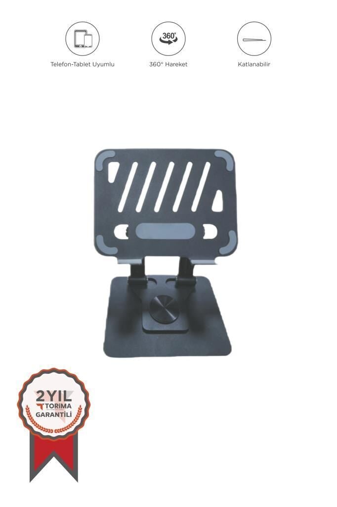 Telefon Tutucu Katlanabilir Masaüstü Telefon Tablet Tutucu JX045 Siyah