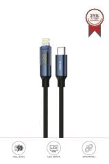 Şarj Kablosu Type-C to Lightning 27W Data Kablo U22 Siyah
