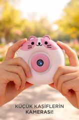 Dijital Fotoğraf Makineleri IPS Ekran Çocuk Kamerası Video Makinesi 1080P S8 Pembe