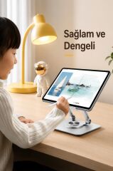 Telefon Tutucu Katlanabilir Masaüstü Telefon Tablet Tutucu JX045 Beyaz