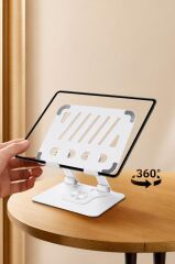 Telefon Tutucu Katlanabilir Masaüstü Telefon Tablet Tutucu JX045 Beyaz
