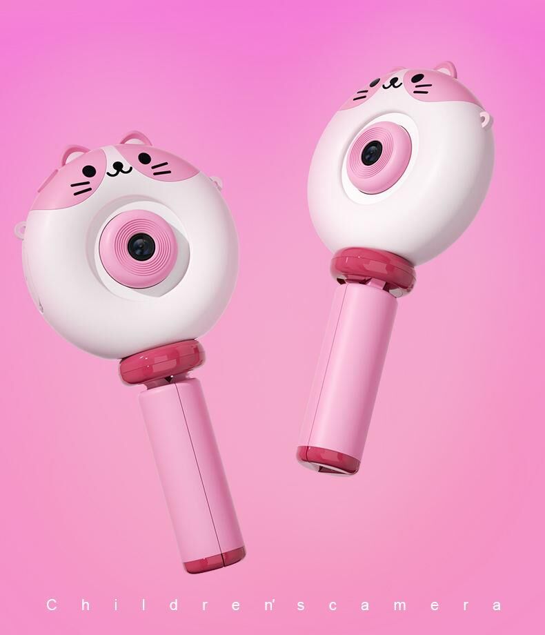 Dijital Fotoğraf Makineleri IPS Ekran Çocuk Kamerası Video Makinesi 1080P S8 Pembe