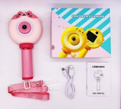 Dijital Fotoğraf Makineleri IPS Ekran Çocuk Kamerası Video Makinesi 1080P S8 Pembe