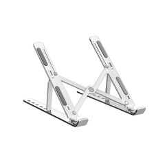 Laptop Standı Katlanabilir Taşınabilir Macbook Notebook Standı JX18 Gümüş