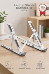 Laptop Standı Katlanabilir Taşınabilir Macbook Notebook Standı JX18 Gümüş