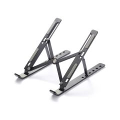 Torima JX-18 Siyah Laptop Stand MacBook Notebook Katlanabilir Taşınabilir Metal Standı Siyah