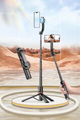 Tripod Çok Amaçlı Kumandalı Selfie Çubuğu L20 Siyah
