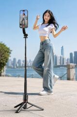 Tripod Çok Amaçlı Kumandalı Selfie Çubuğu L20 Siyah