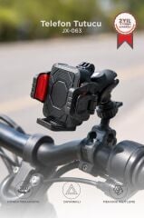 Telefon Tutucu 360 Derece Dönebilen Motorsiklet Oto Aksesuarları JX063 Siyah