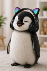 Bluetooth Kulaklık Kulak Üstü Kedi Figürlü Kablosuz Kulaklık P47M Lacivert
