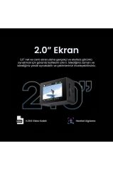 Aksiyon Kamerası 4K Ultra Hd UHD 900 Mah 30 MT Kamera SJ4000 Air Siyah