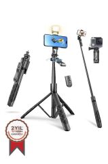 Torima L16 Çok Amaçlı Tripod Selfie Kumandalı 153 Cm Anroid İos Go Pro Uyumlu