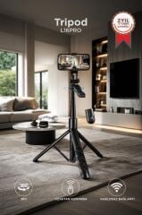 Tripod Kumandalı 153CM Android Ios Go Pro Uyumlu Selfie Çubuğu L16