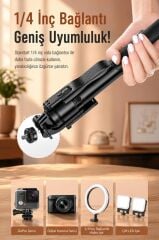 Tripod Kumandalı 153CM Android Ios Go Pro Uyumlu Selfie Çubuğu L16