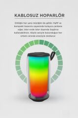 Bluetooth Hoparlör Rgb Işıklı TWS USB TF Destekli Speaker BTS-1953 Siyah