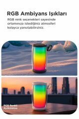 Bluetooth Hoparlör Rgb Işıklı TWS USB TF Destekli Speaker BTS-1953 Siyah