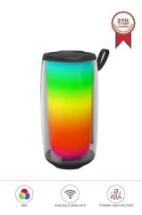Bluetooth Hoparlör Rgb Işıklı TWS USB TF Destekli Speaker BTS-1953 Siyah