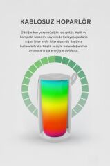 Torima Bluetooth Hoparlör Rgb Işıklı TWS USB TF Destekli Speaker BTS-1953 Beyaz