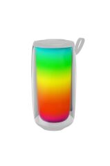 Bluetooth Hoparlör Rgb Işıklı TWS USB TF Destekli Speaker BTS-1953 Beyaz