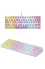 Kablolu Klavye Rgb Işıklı Mekanik Q Klavye TK04 Beyaz