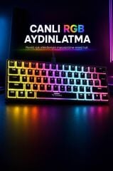 Kablolu Klavye Rgb Işıklı Mekanik Q Klavye TK04 Beyaz