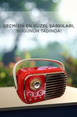 Torima BTS-1956 Kırmızı Bluetooth 10W Bass Ses RGB Işık Efektli TWS USB TF Kart Mikrofonlu Hoparlör