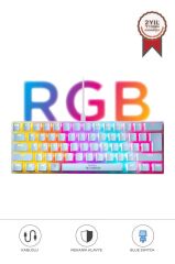 Torima TK-04 Beyaz Mekanik Rgb Işıklı Kablolu Q Klavye