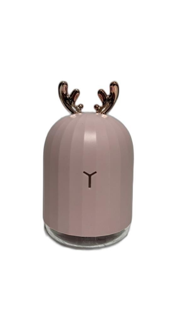 Hava Nemlendiricisi Buhar Makinesi Geyik Figürlü Aroma Difüzör 220 ML H1 Pembe