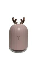 Hava Nemlendiricisi Buhar Makinesi Geyik Figürlü Aroma Difüzör 220 ML H1 Pembe