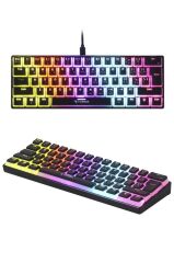 Kablolu Klavye Rgb Işıklı Mekanik Q Klavye TK04 Siyah