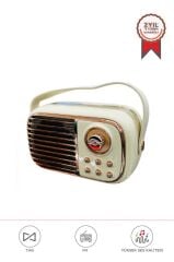 Torima BTS-1956 Bej Bluetooth 10W Bass Ses RGB Işık Efektli TWS USB TF Kart Mikrofonlu Hoparlör