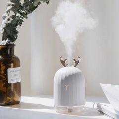 Hava Nemlendiricisi Buhar Makinesi Geyik Figürlü Aroma Difüzör 220 ML H1 Mavi