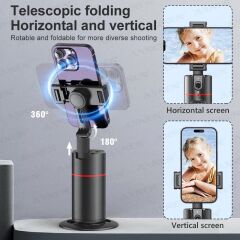 Torima P02 Profesyonel 360 Derece Gimbal Öz Çekim Telefon Sabitleyici Video Çekimi Siyah