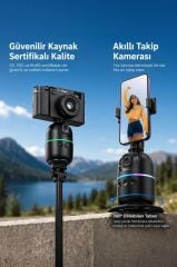 Tripod 360 Yüz Takip Gimbal Akıllı Video Selfie Telefon Tutucu P03 Siyah