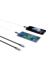 Şarj Kablosu Type-C to Type-C 3.0A Data Kablo U15 Beyaz